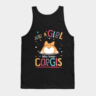 Just A Girl Who Loves Corgi (121) Tank Top